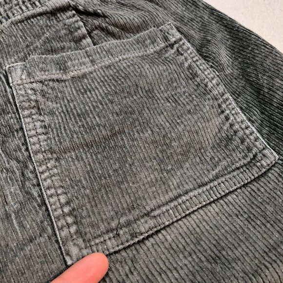 Gap‎ Corduroy Pants Women's L 32x30 Gray Vintage Flight High Rise Joggers Tall - Picture 12 of 16